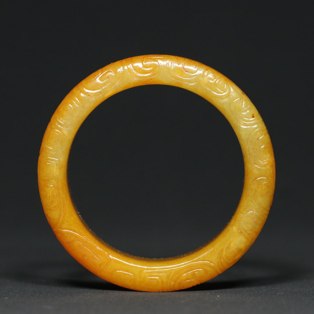An Exquisite White Jade Dragon Pattern Bracelets - 2