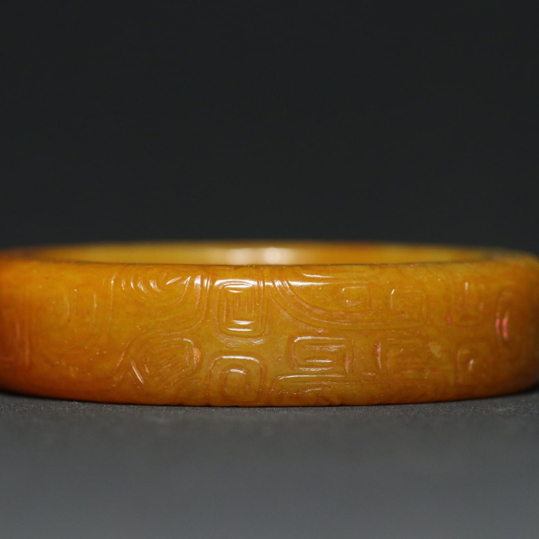 An Exquisite White Jade Dragon Pattern Bracelets - 5