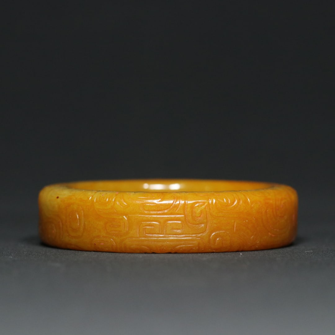 An Exquisite White Jade Dragon Pattern Bracelets - 7