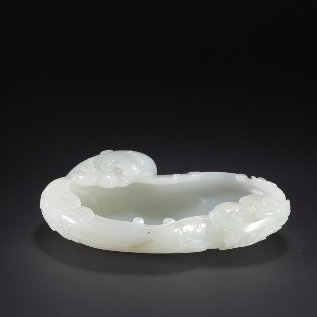An Exquisite White Jade Phoenix Pattern Brush Washer - 3