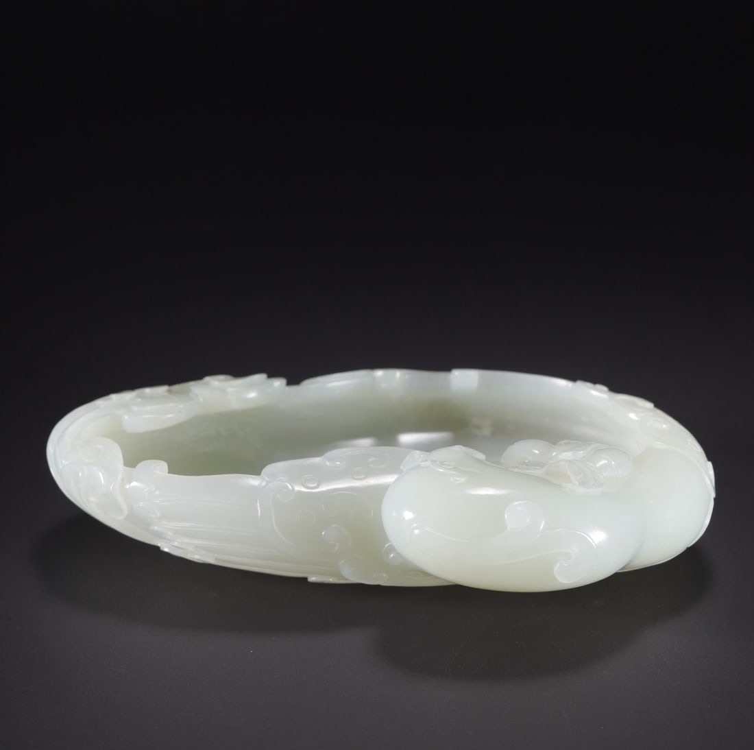 An Exquisite White Jade Phoenix Pattern Brush Washer - 5