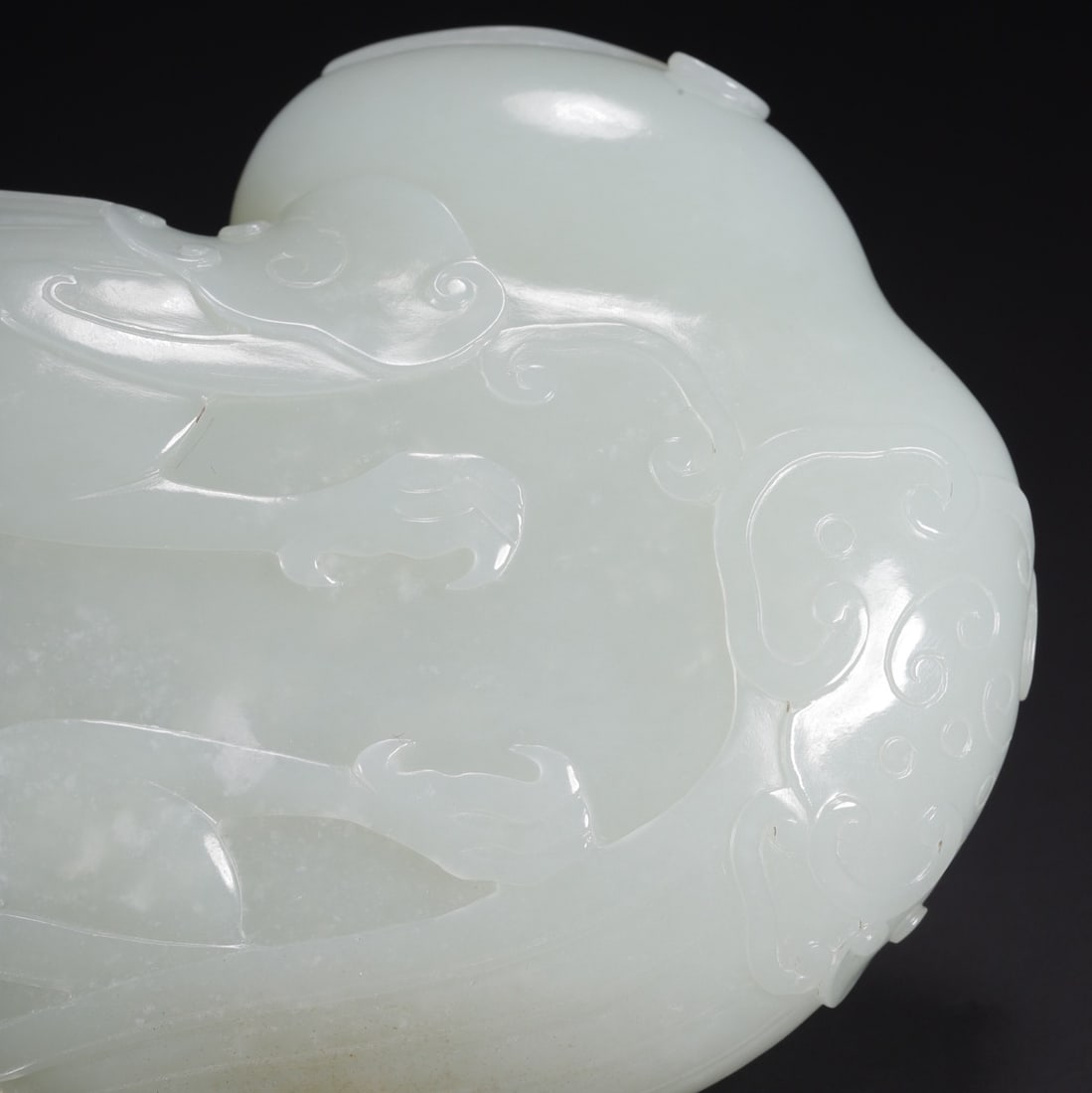 An Exquisite White Jade Phoenix Pattern Brush Washer - 8