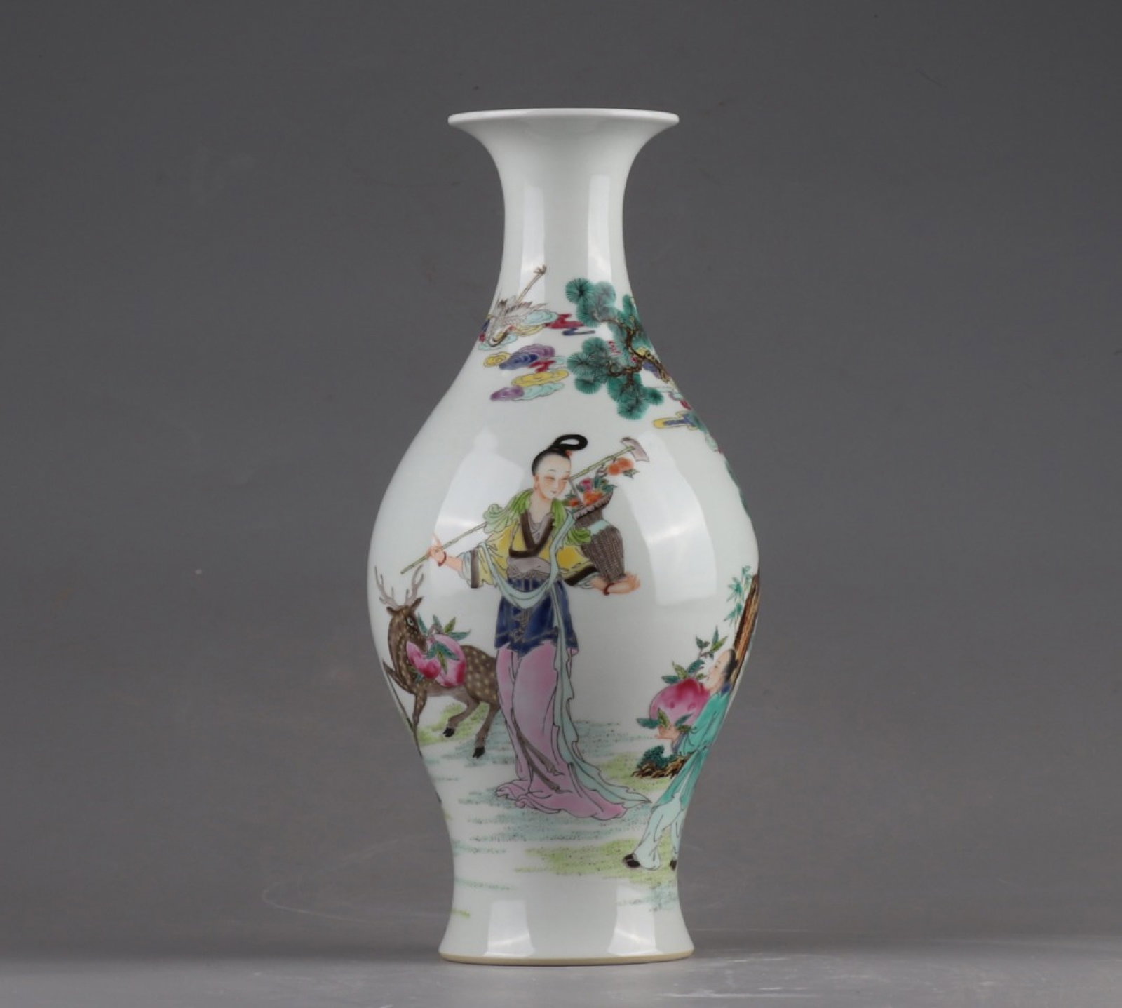 A Rare Famille-Rose Character and Story Pattern Vase (1 of 9)