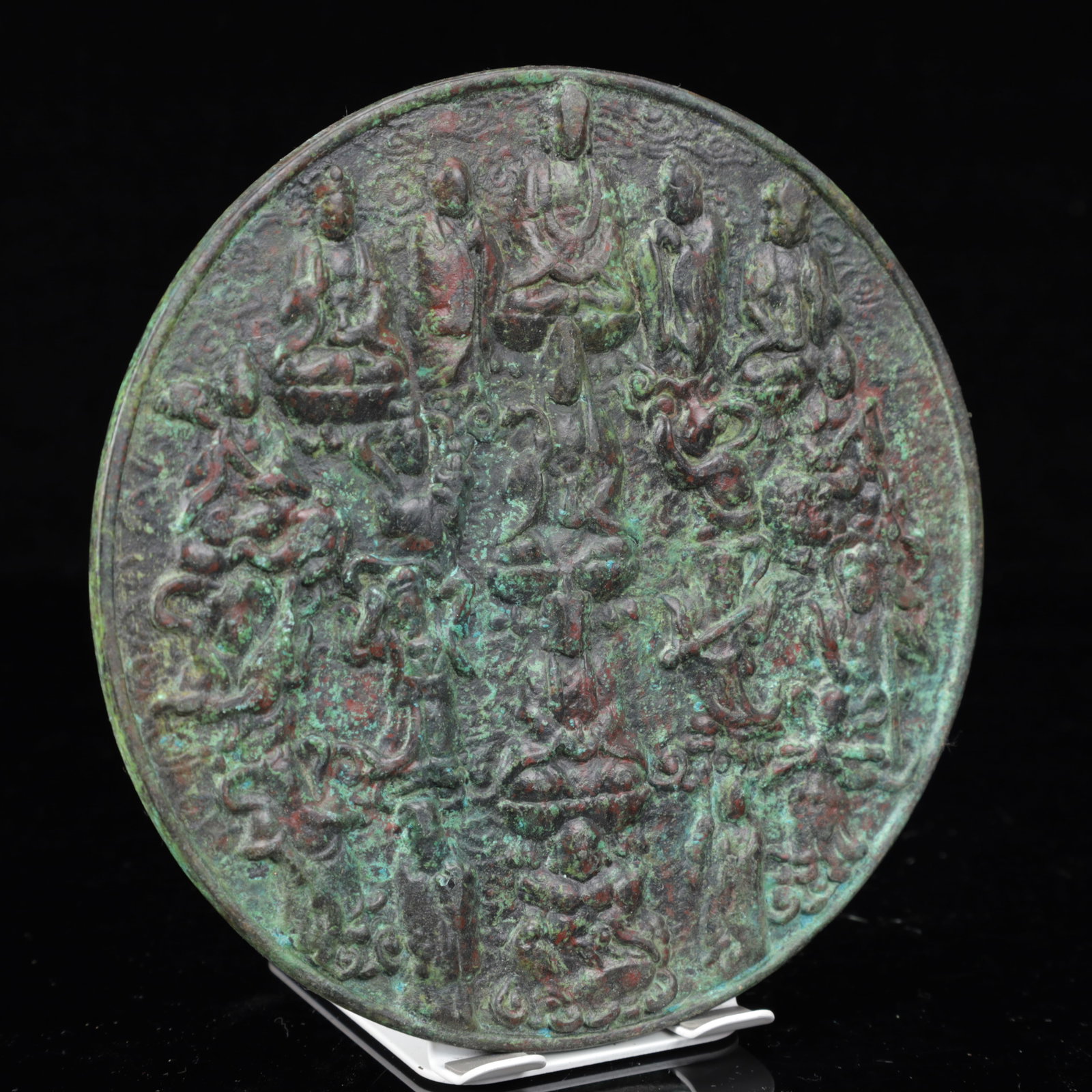 An Archaic Bronze Figure Pattern Round Mirror - 7