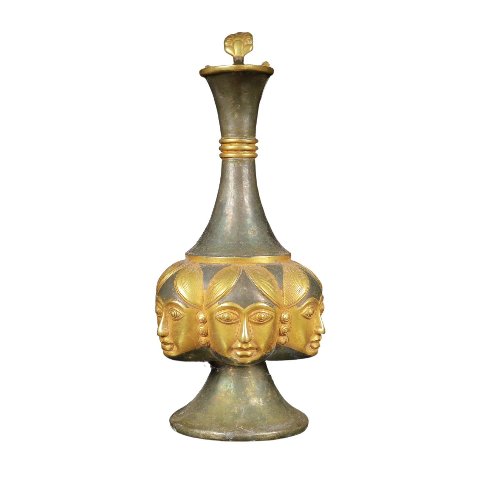 An Exquisite Gilt Silver Figure-Face Pattern Ewer - 10