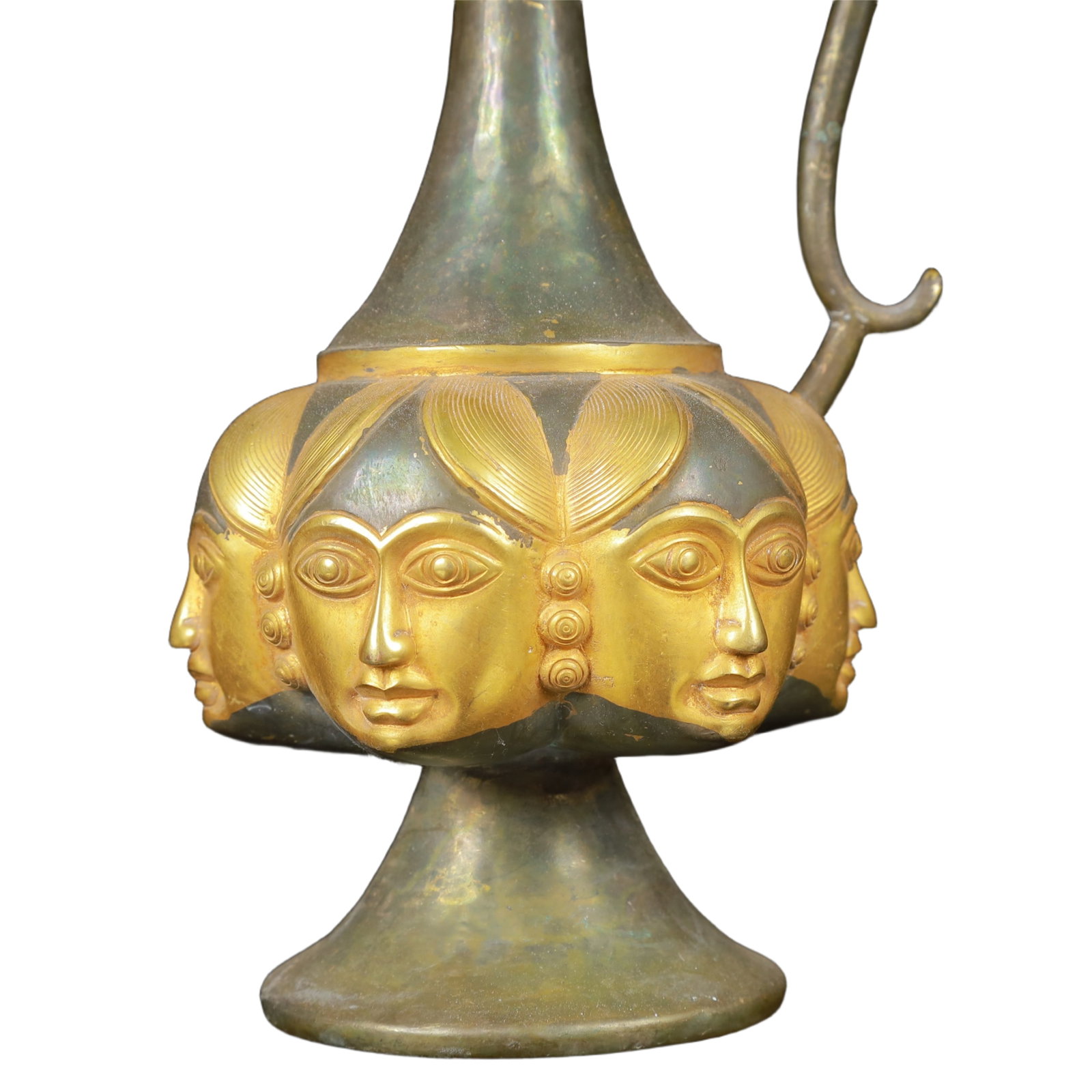 An Exquisite Gilt Silver Figure-Face Pattern Ewer - 3