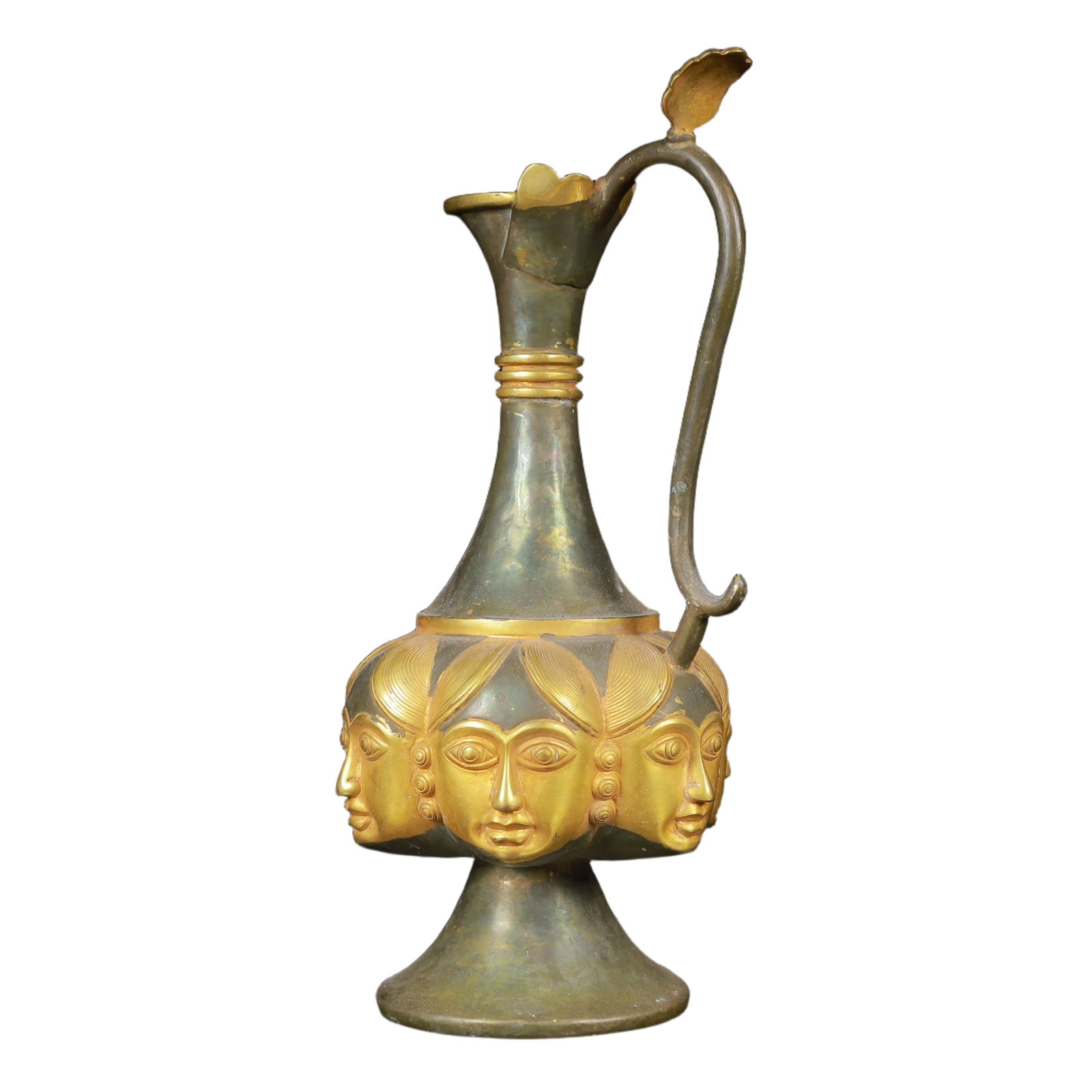 An Exquisite Gilt Silver Figure-Face Pattern Ewer - 4