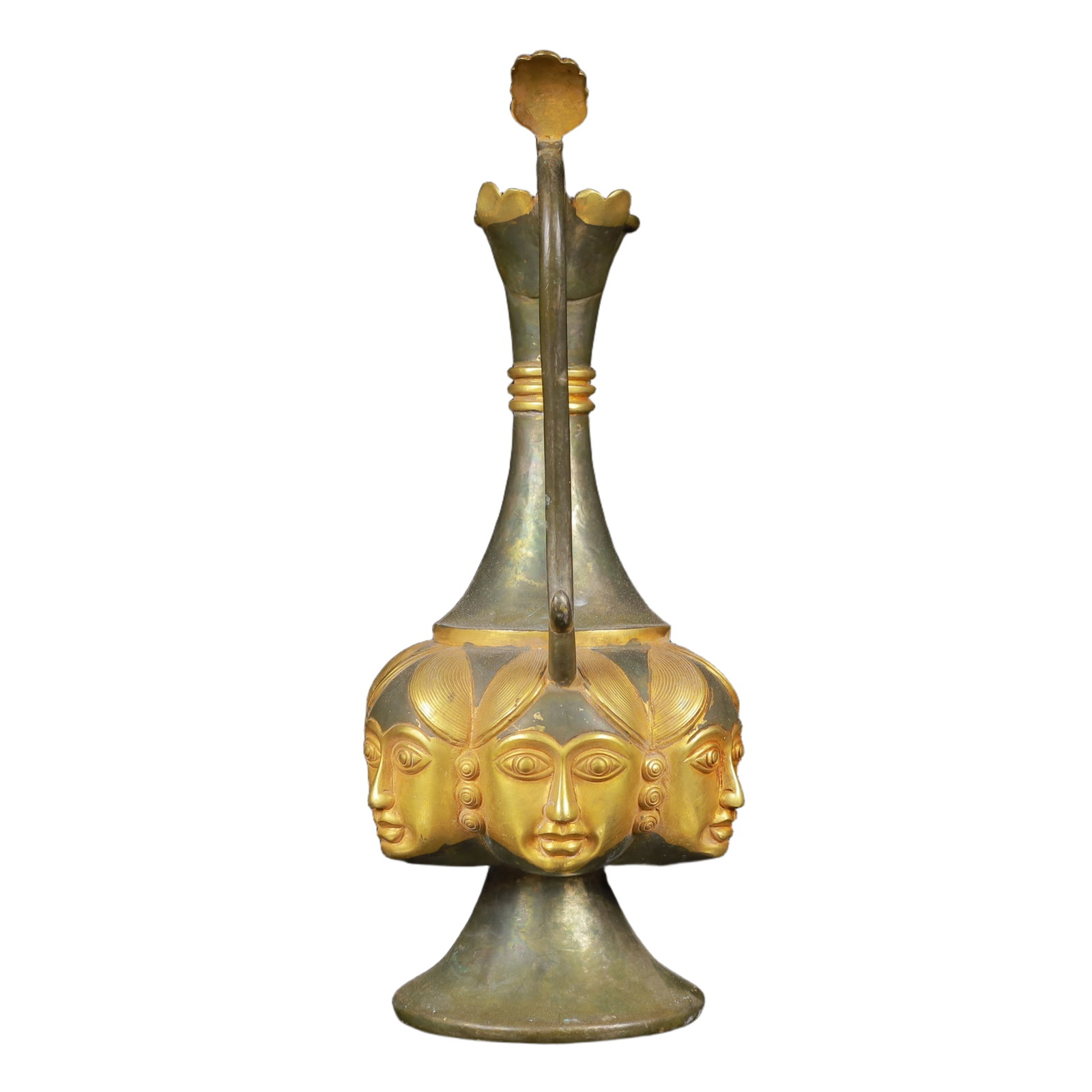 An Exquisite Gilt Silver Figure-Face Pattern Ewer - 5