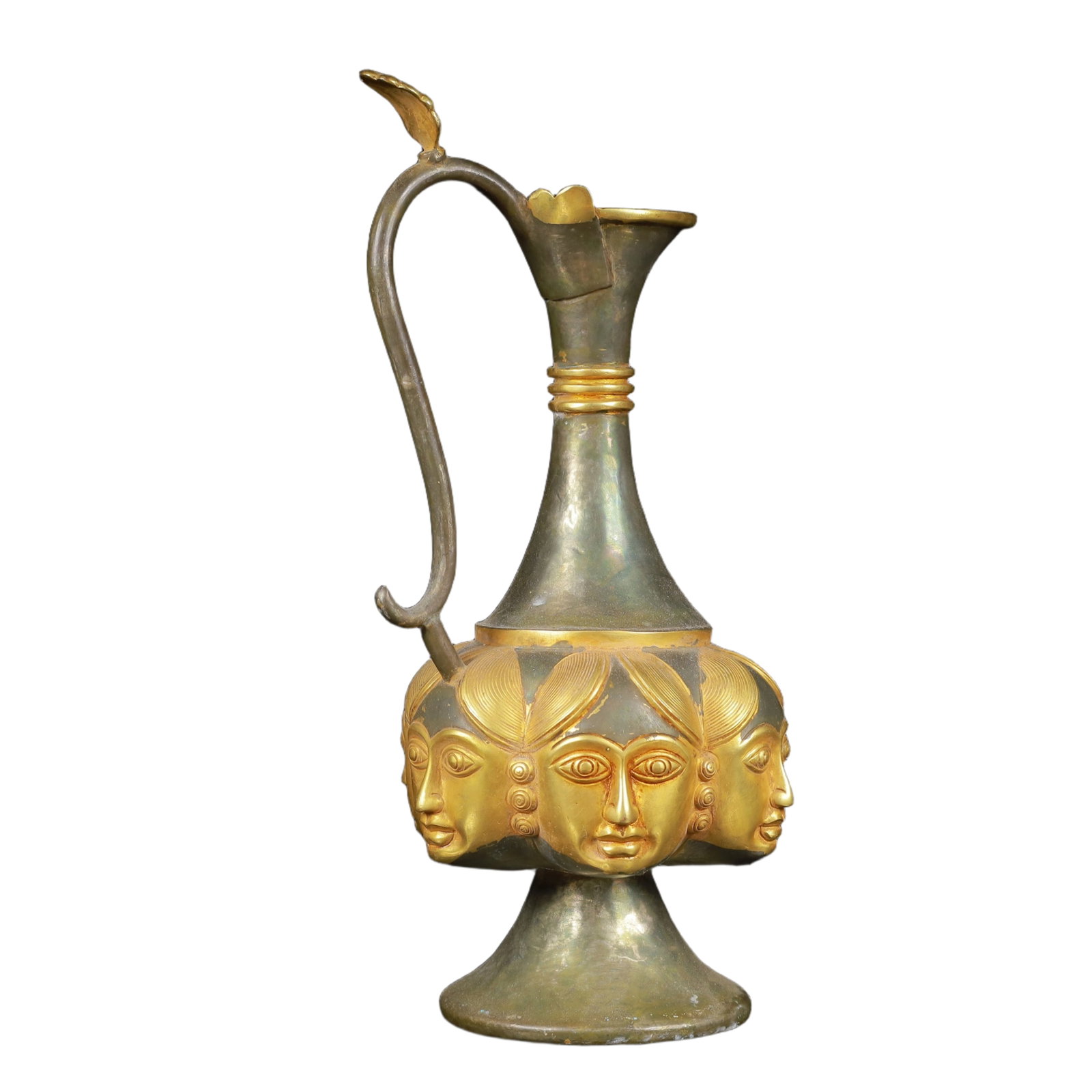 An Exquisite Gilt Silver Figure-Face Pattern Ewer - 6