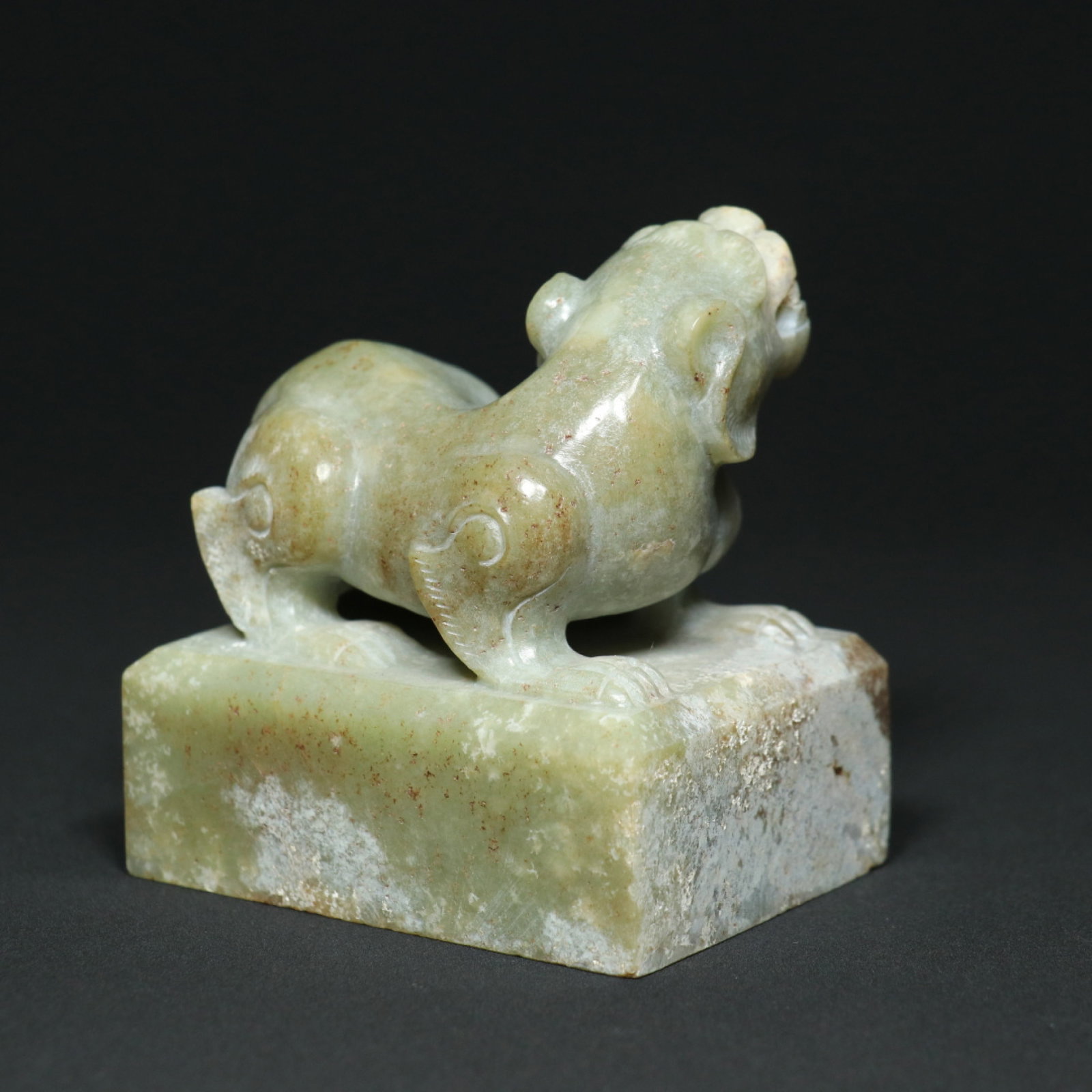 An Exquisite White Jade Tiger Pattern Seal - 4