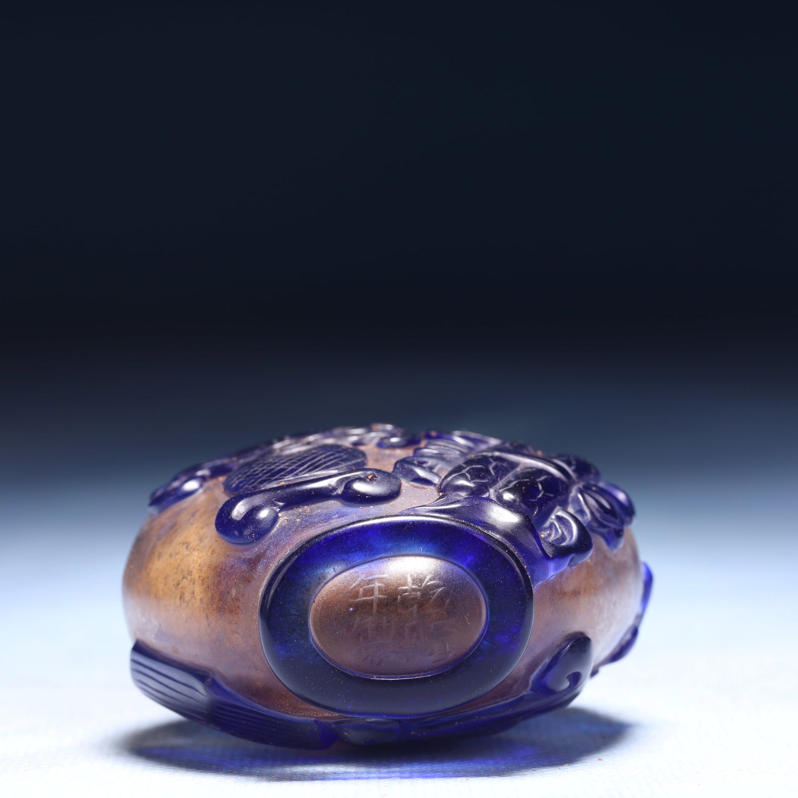 An Exquisite Glass Flower Pattern Snuff Bottle - 7