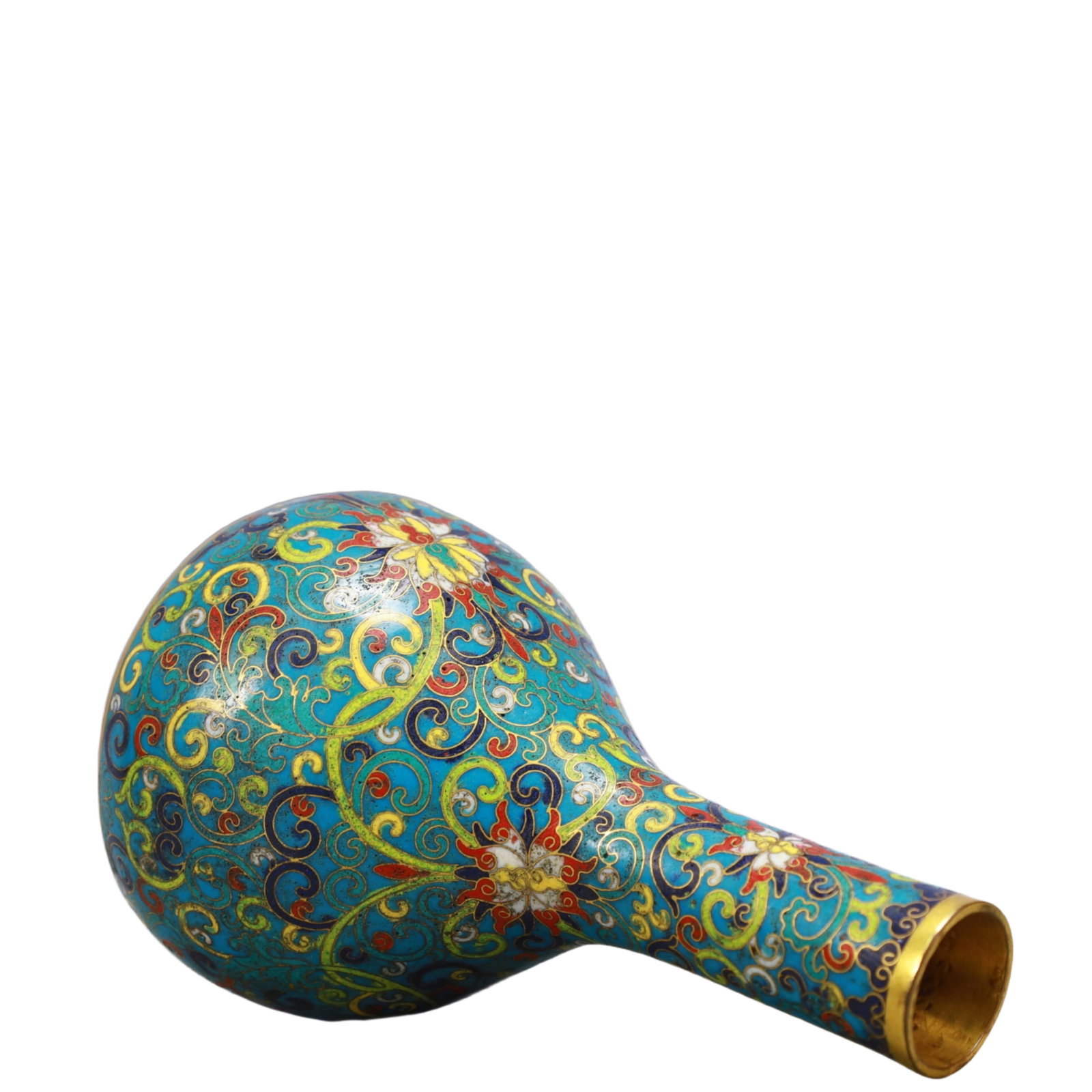 An Exquisite Cloisonne Lotus Pattern Vase - 5