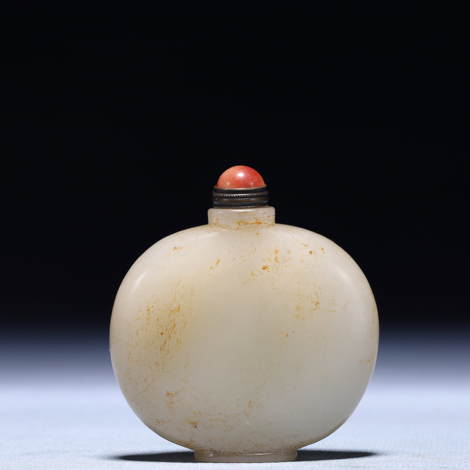 An Exquisite White Jade Cicada Pattern Snuff Bottle - 4