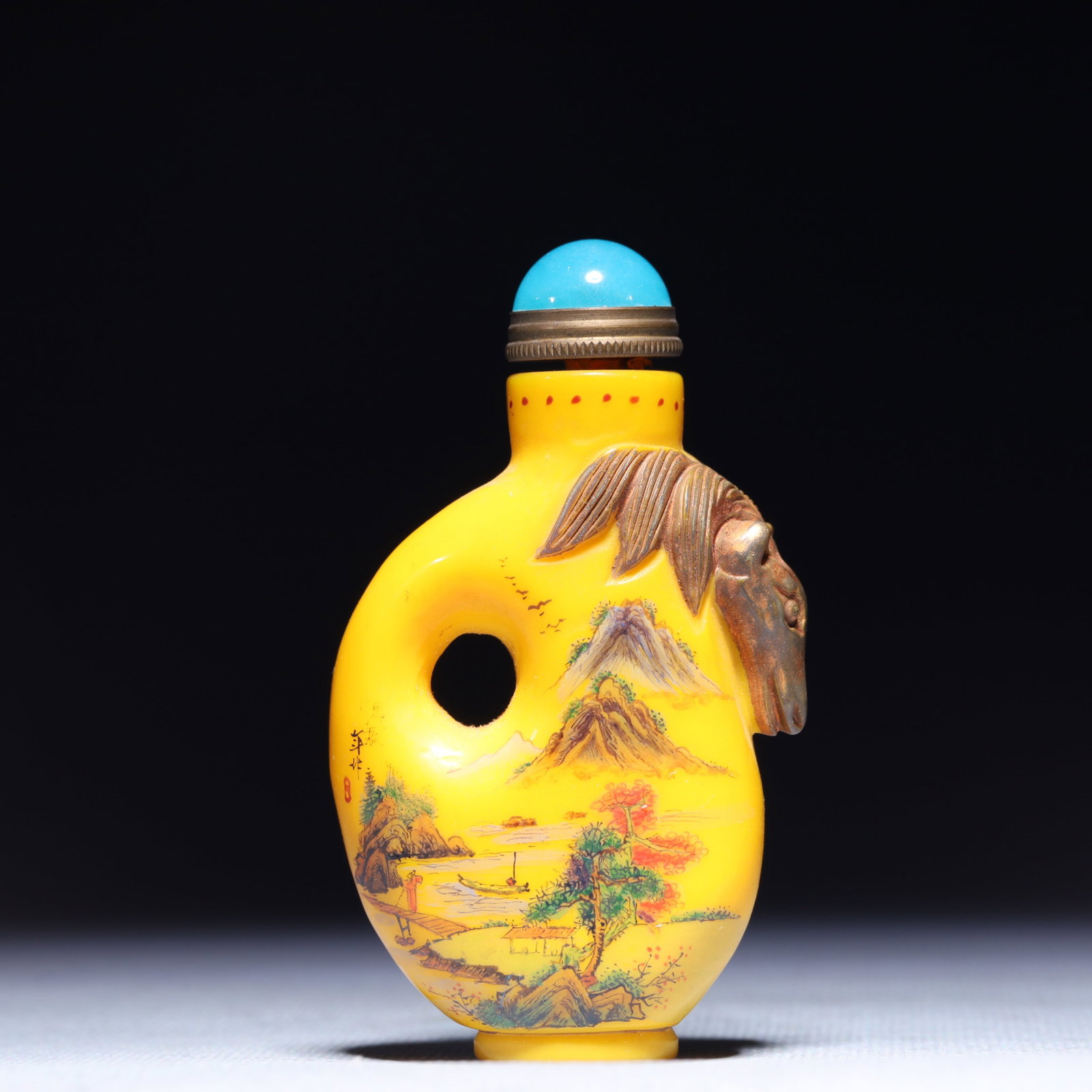 An Exquisite Glass Landscape Pattern Snuff Bottle (1 of 8)