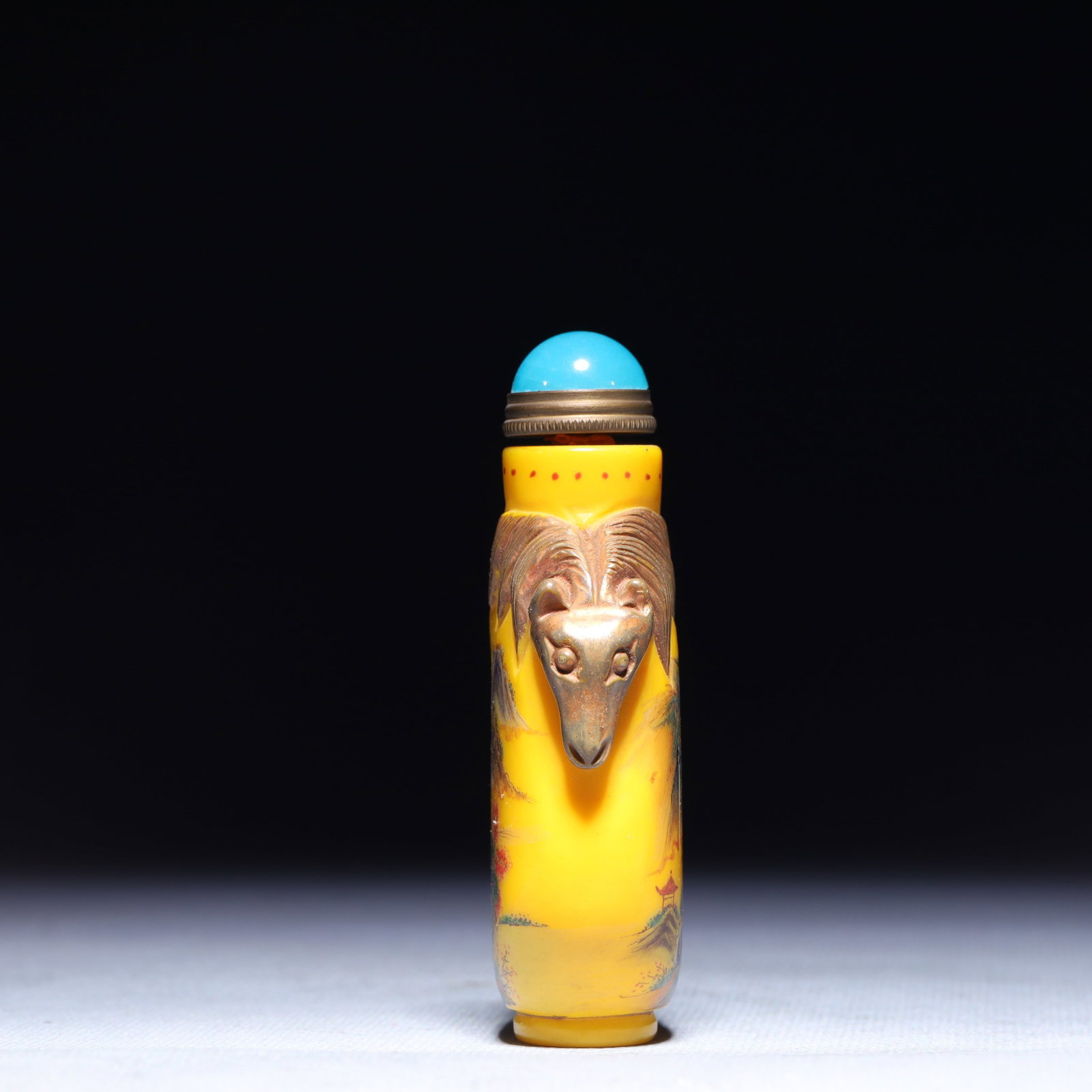 An Exquisite Glass Landscape Pattern Snuff Bottle - 3