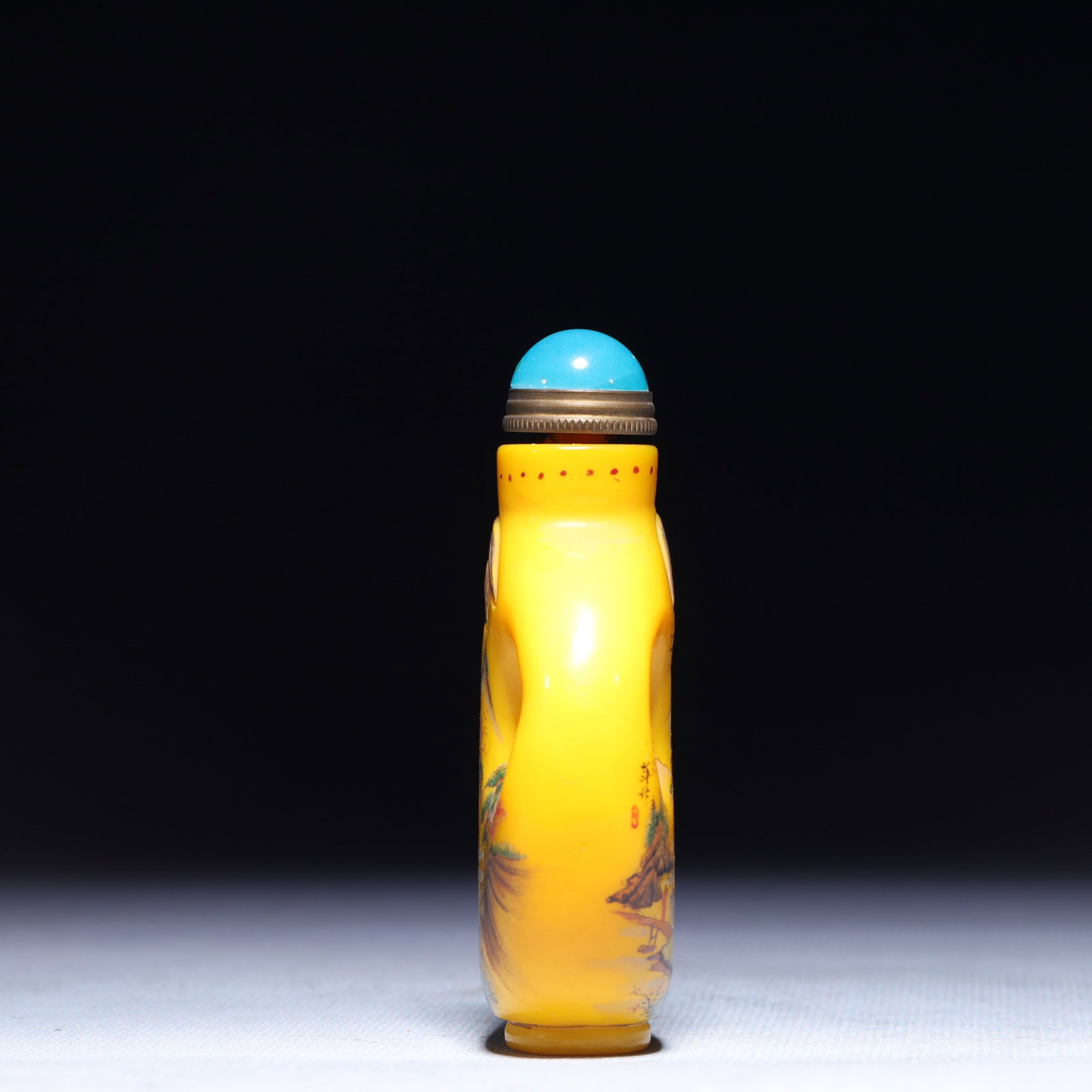 An Exquisite Glass Landscape Pattern Snuff Bottle - 6