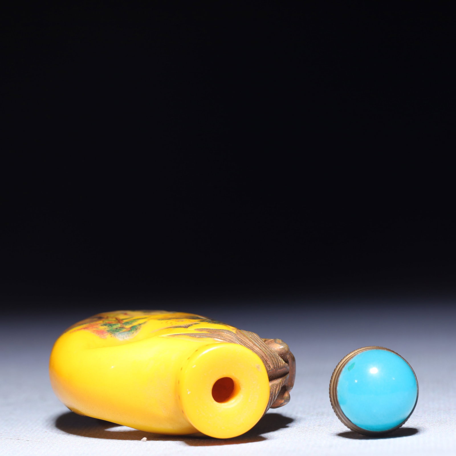 An Exquisite Glass Landscape Pattern Snuff Bottle - 7