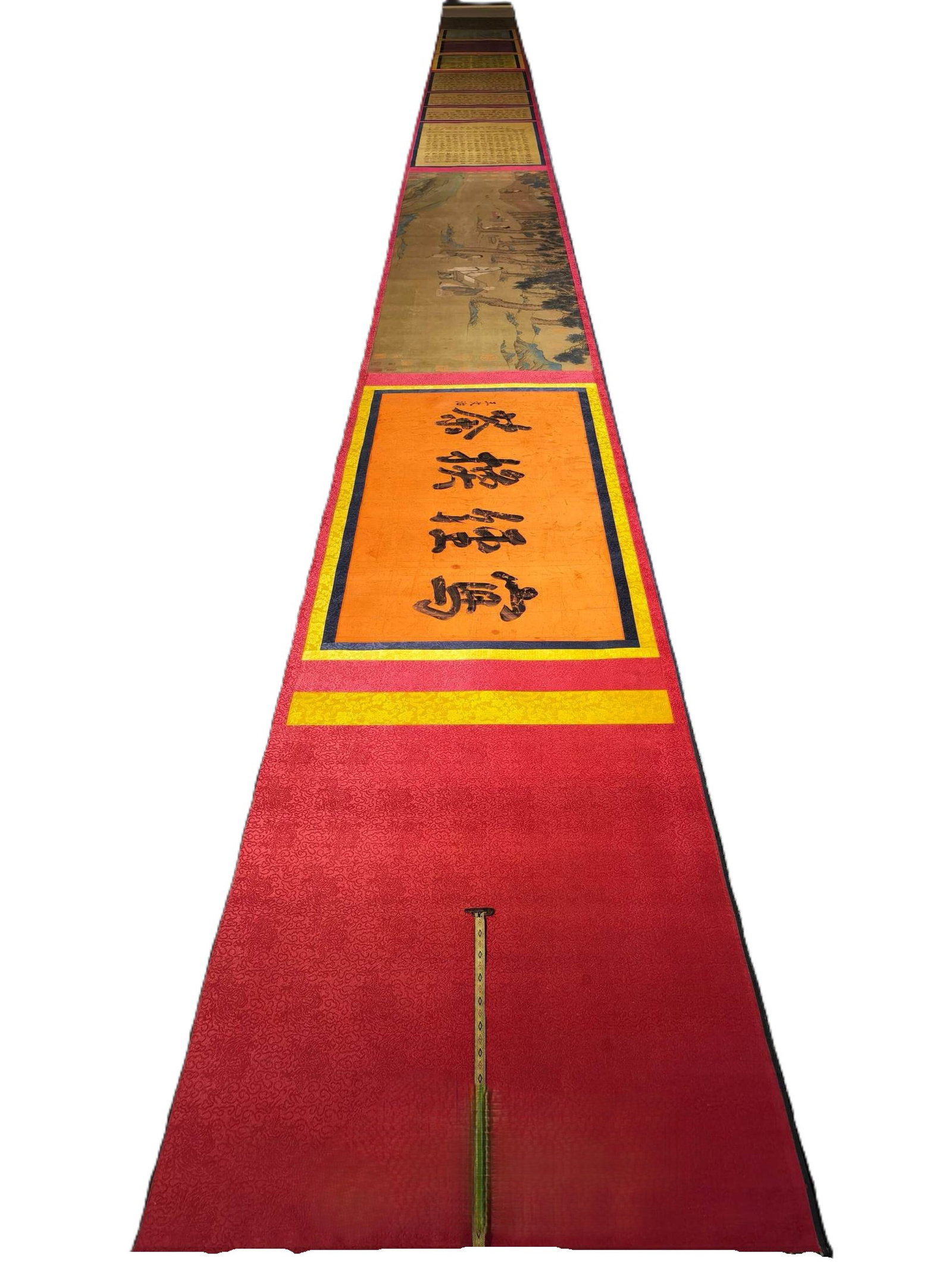 A Chinese Hand Scroll Ink Calligraphy on Silk (1 of 9)