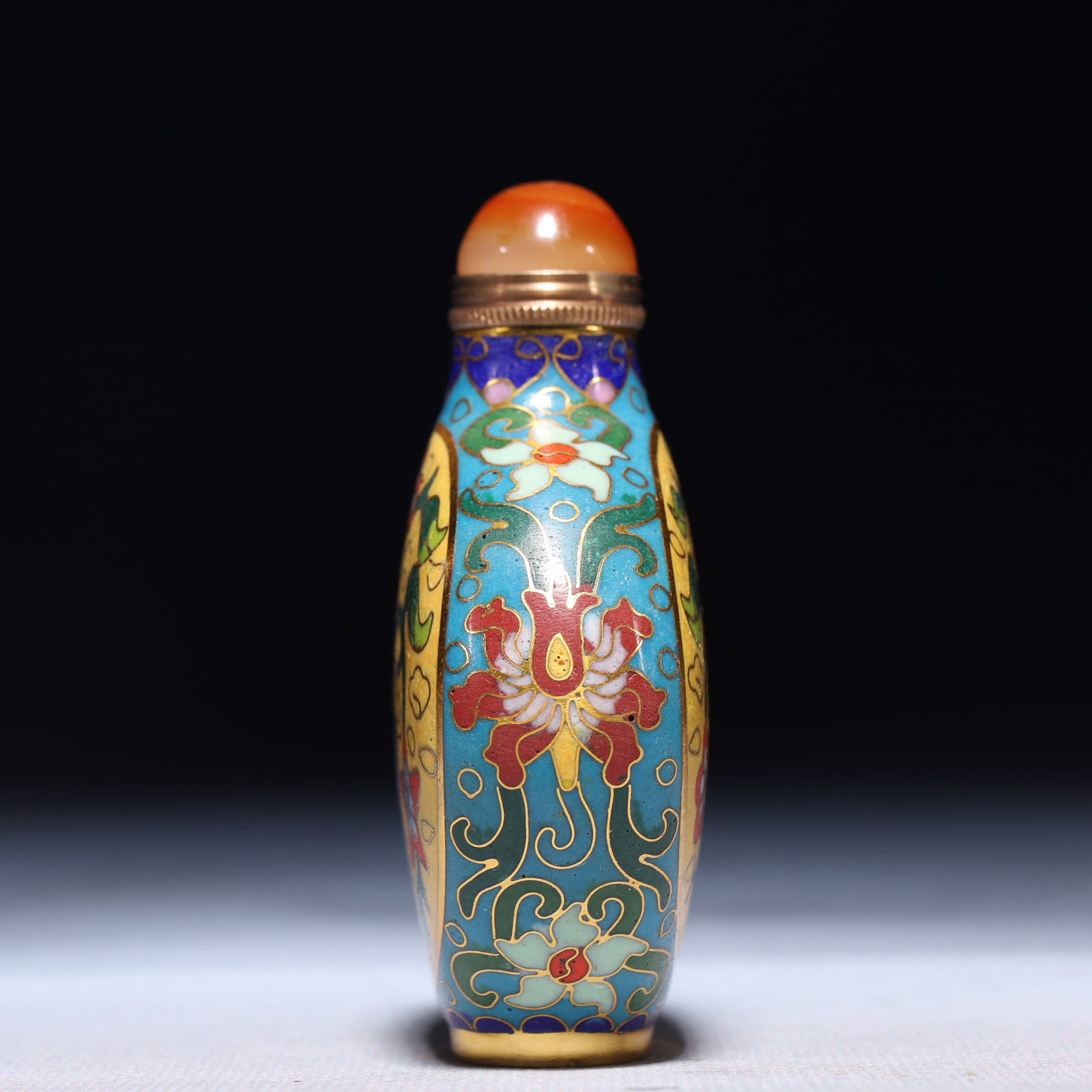 An Exquisite Cloisonne Flower Pattern Snuff Bottle - 6