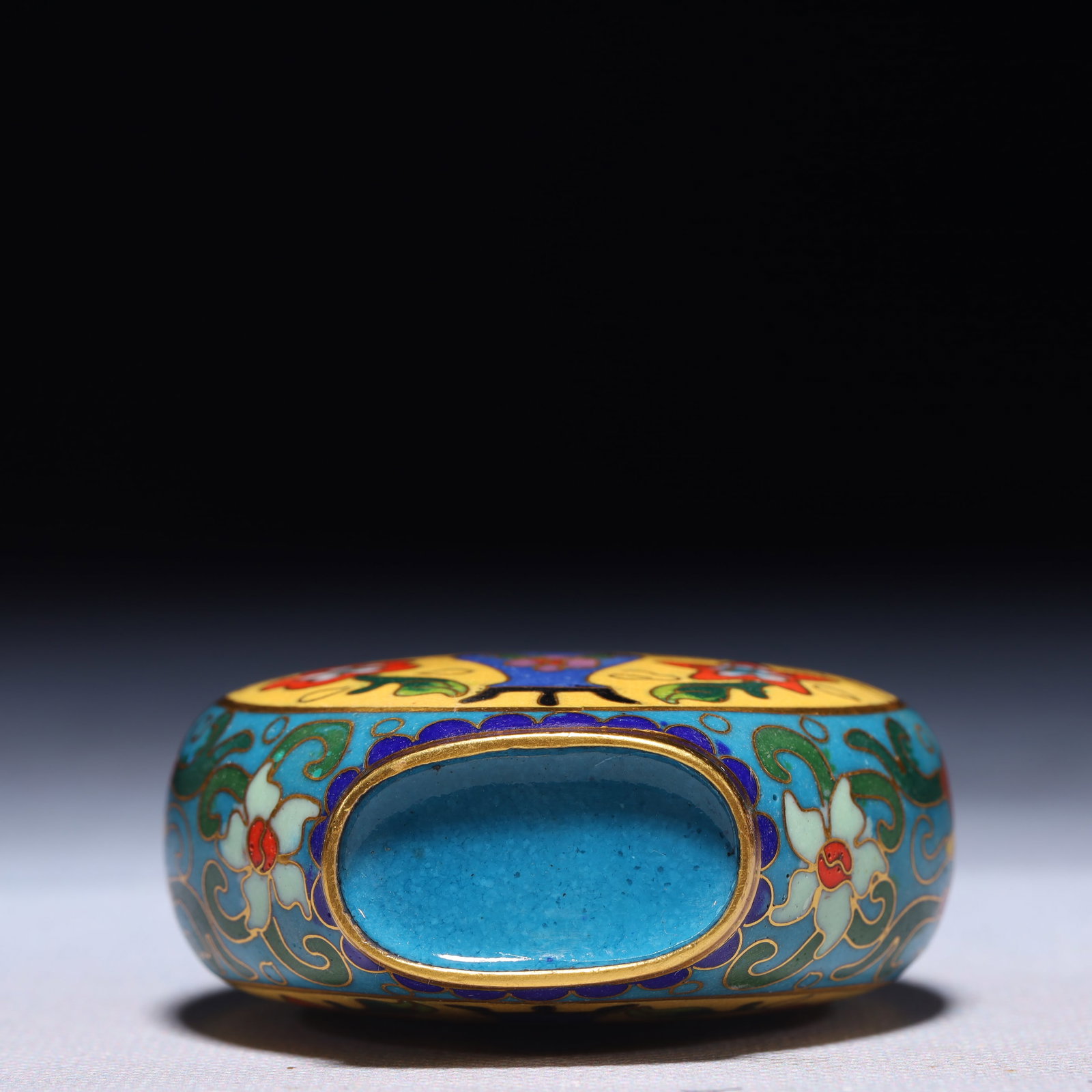 An Exquisite Cloisonne Flower Pattern Snuff Bottle - 8