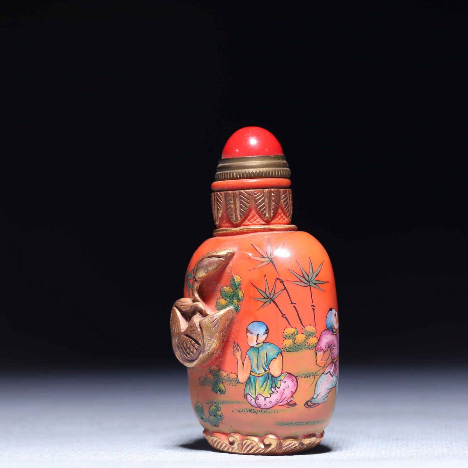 An Exquisite Glass Figure Pattern Snuff Bottle - 2