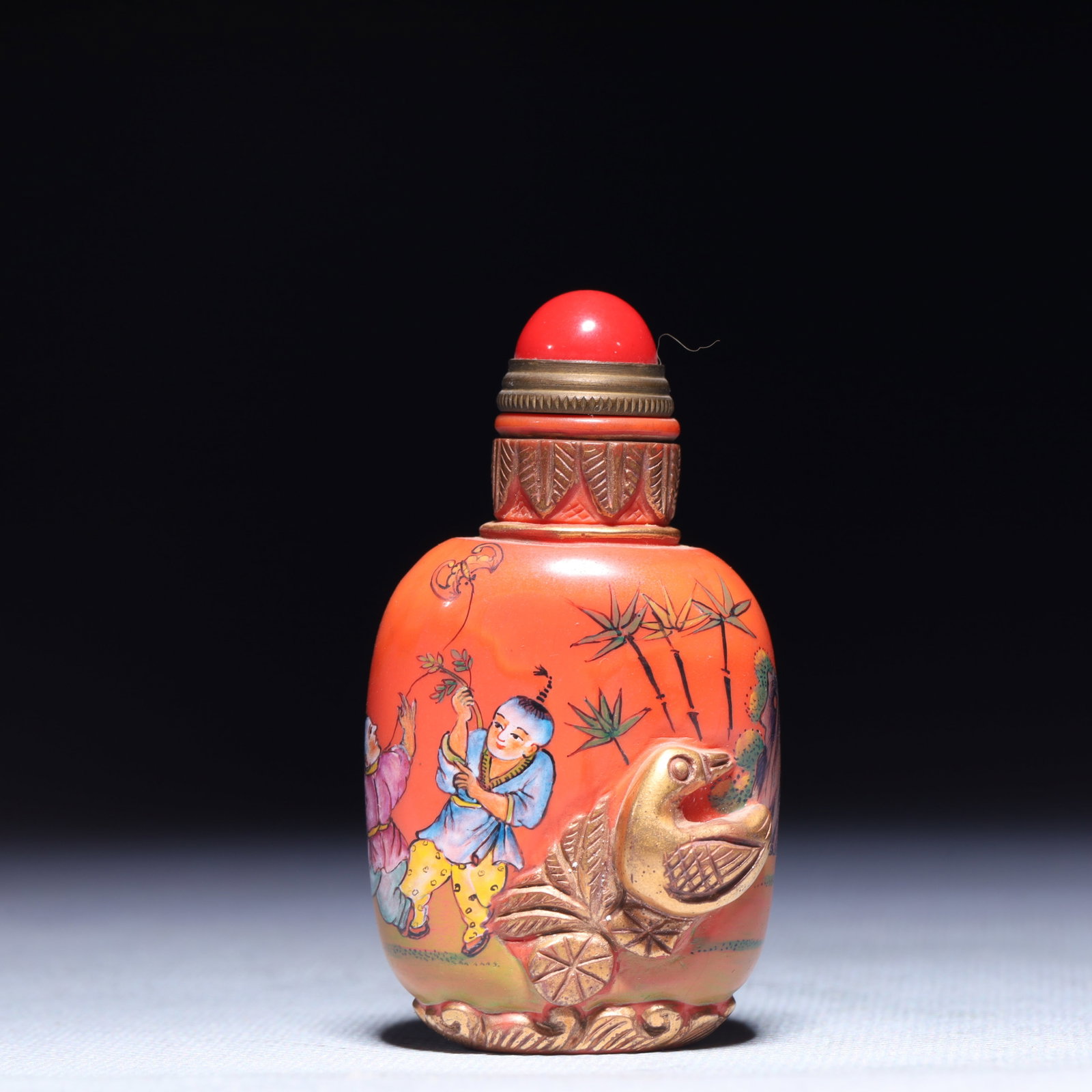 An Exquisite Glass Figure Pattern Snuff Bottle - 5