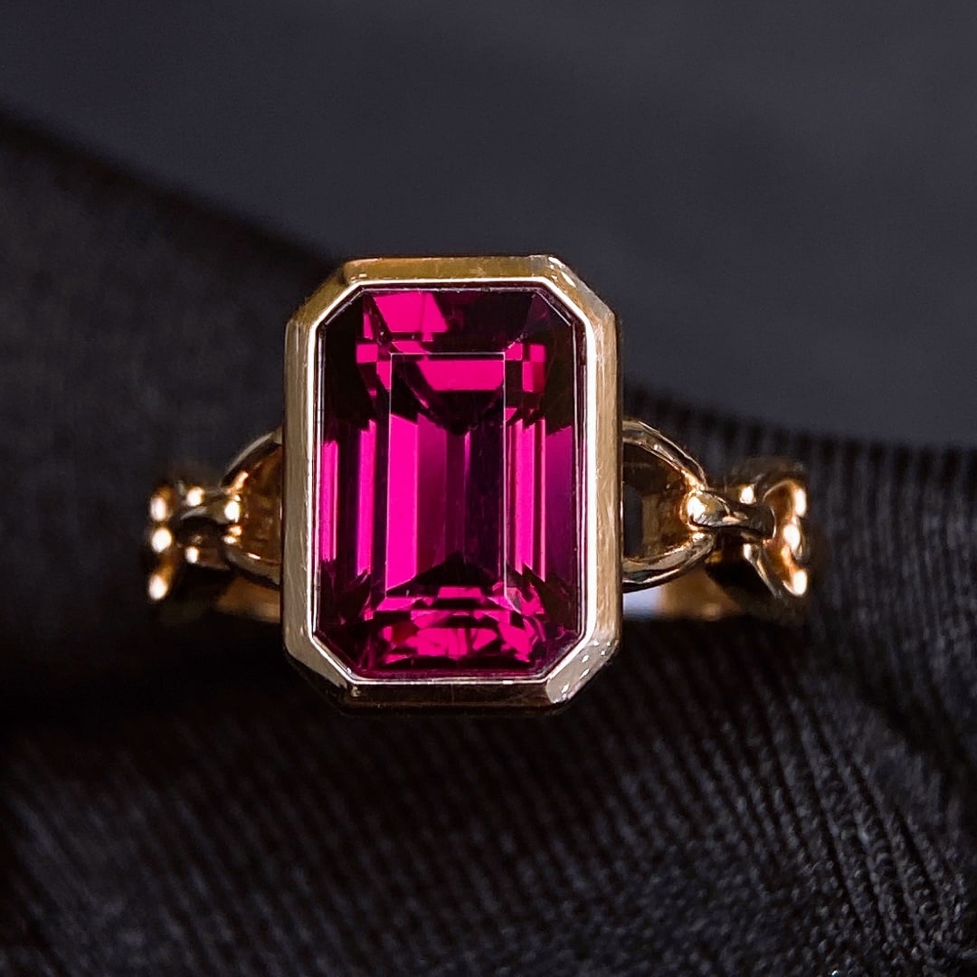 4.99Ctw Natural Garnet Ring - 5