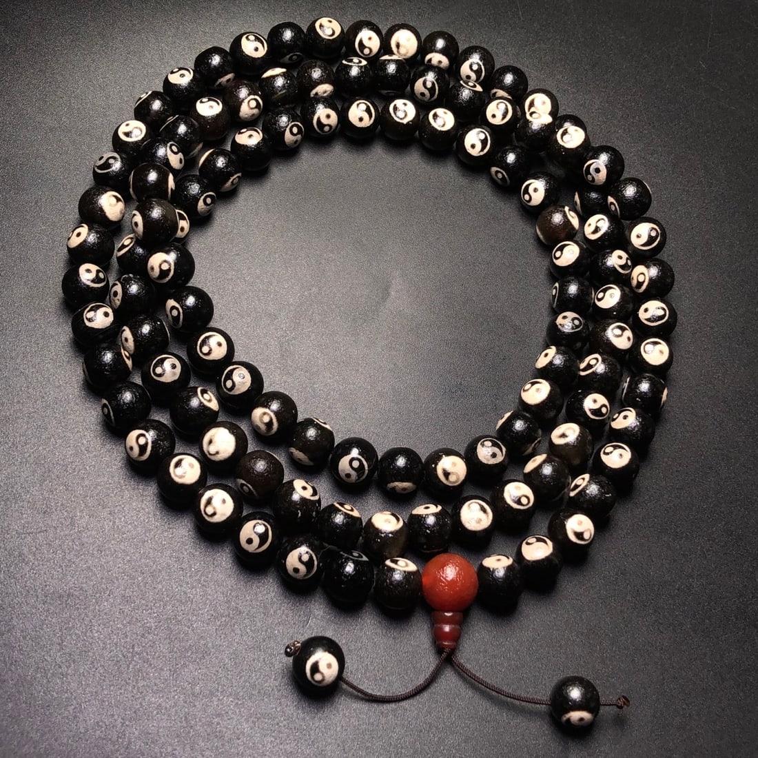 An Exquisite Dzi Bead Trigram Pattern Pendant - 5