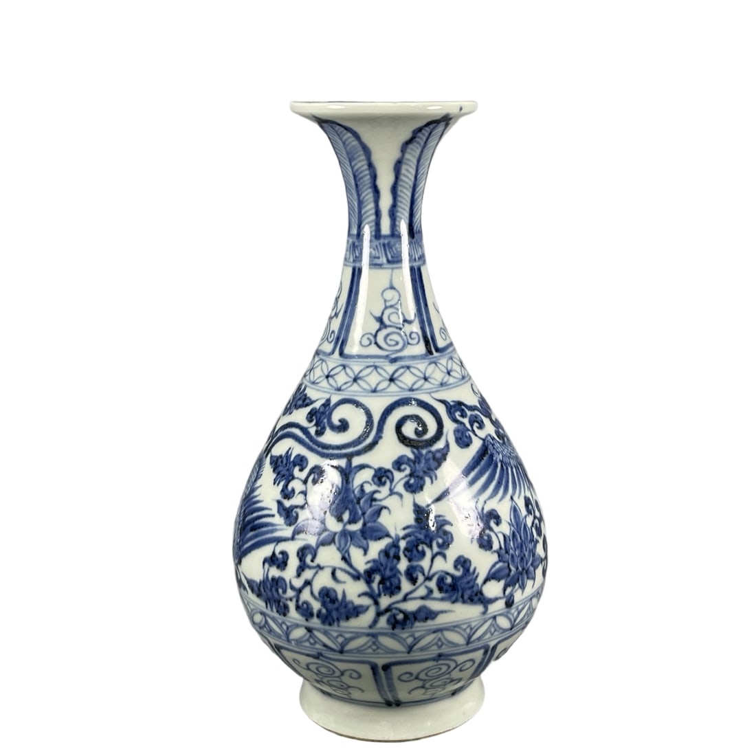 A Exquisite Blue and White Phoenix Pattern Vase - 2