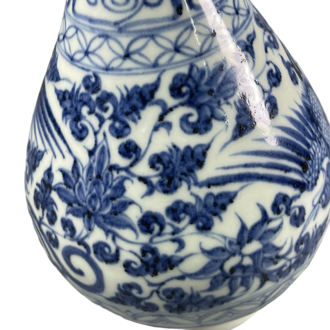 A Exquisite Blue and White Phoenix Pattern Vase - 7
