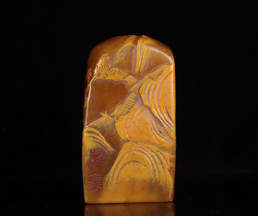 A Exquisite Shoushan Stone Figures Pattern Seal - 4