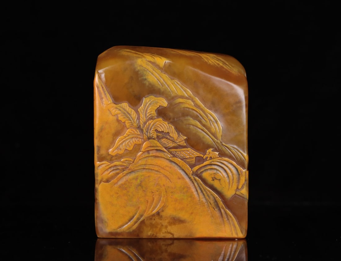 A Exquisite Shoushan Stone Figures Pattern Seal - 5