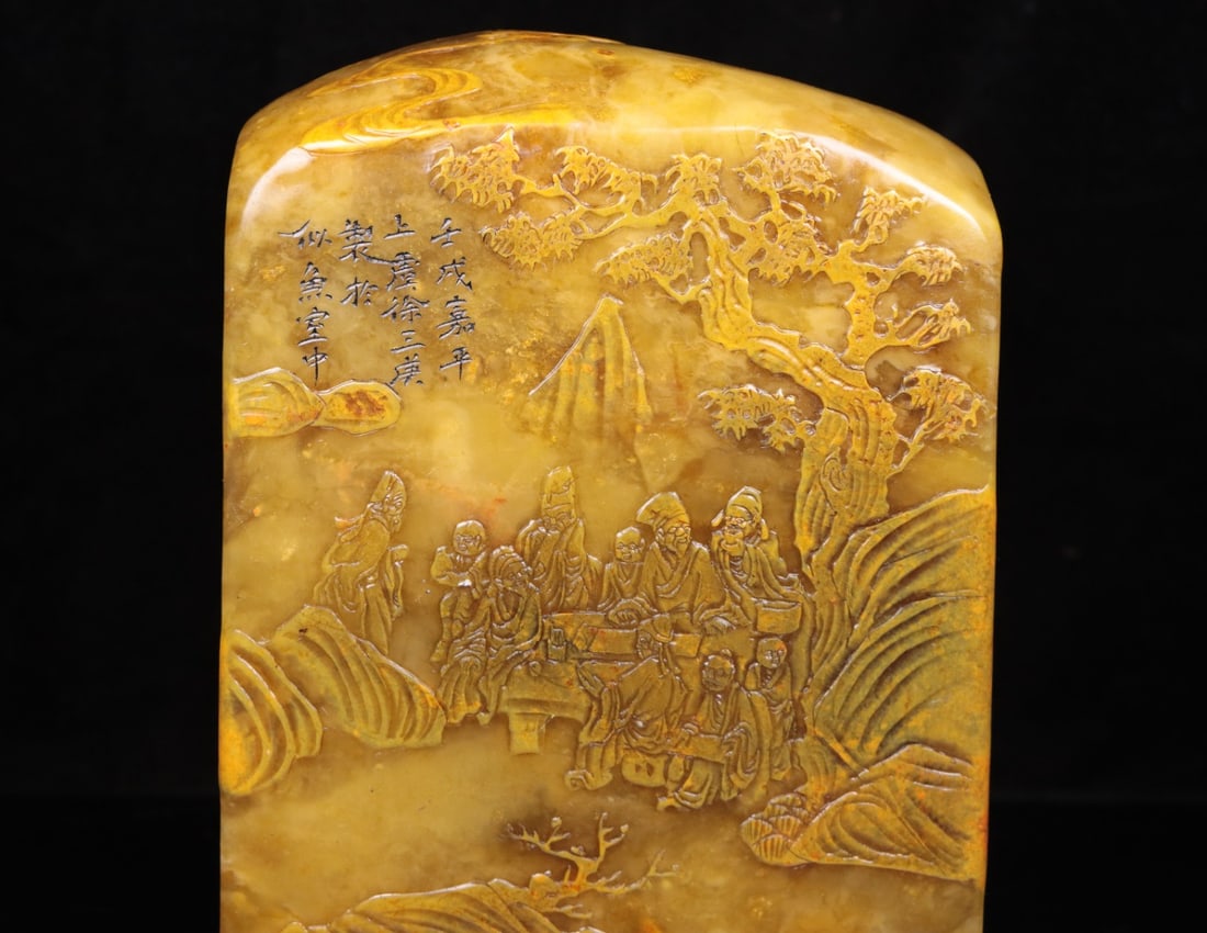 A Exquisite Shoushan Stone Figures Pattern Seal - 10