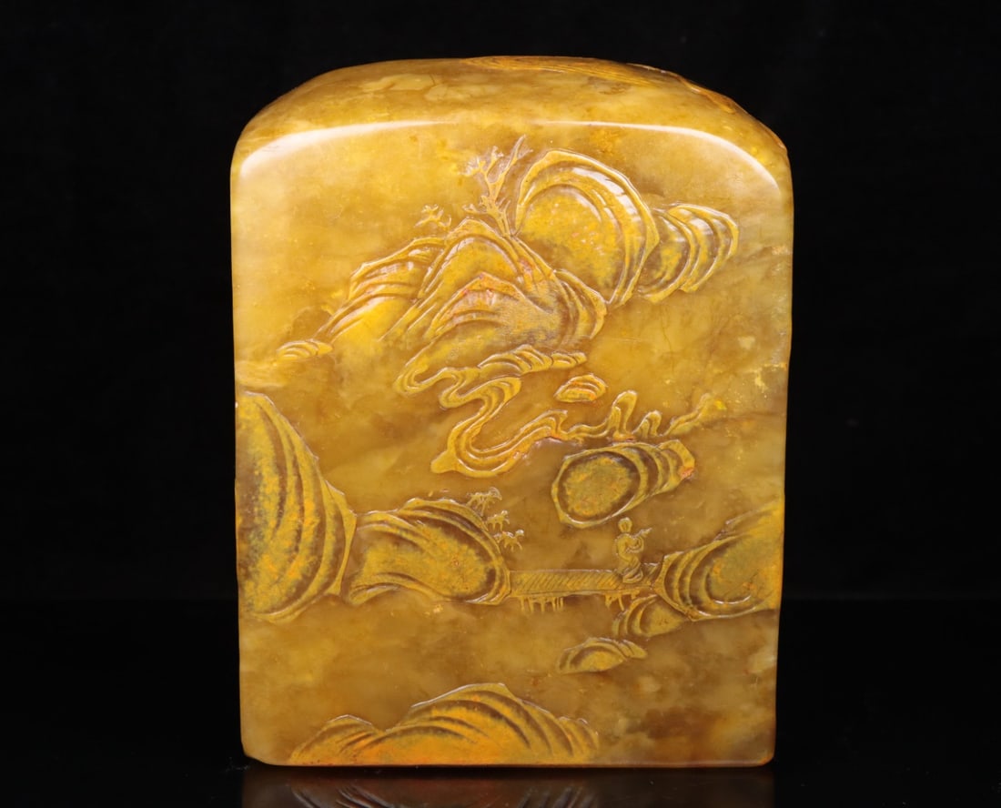 A Exquisite Shoushan Stone Figures Pattern Seal - 8