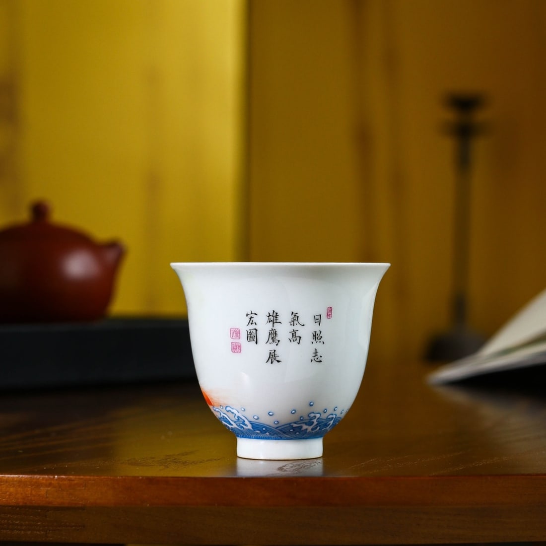 A Exquisite Famille-Rose Eagle Pattern Cup - 9