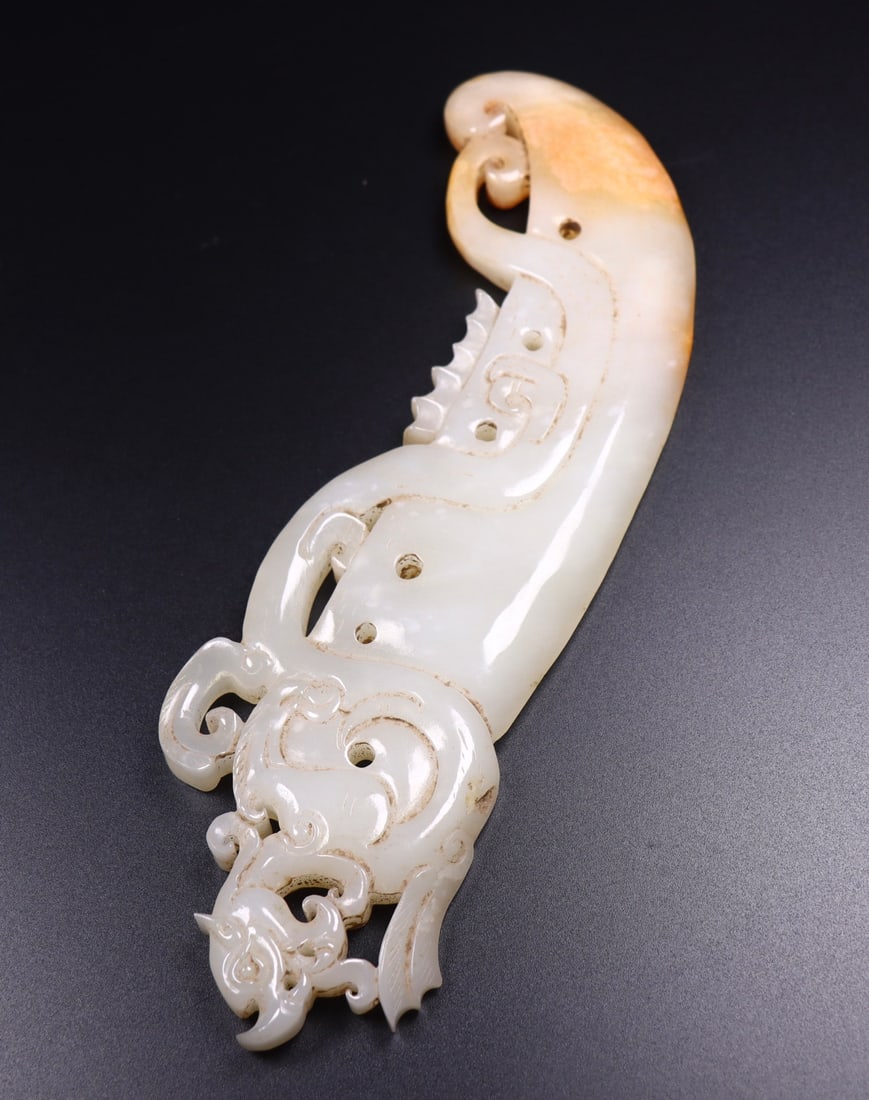 A Exquisite Hotan Jade Knife - 5