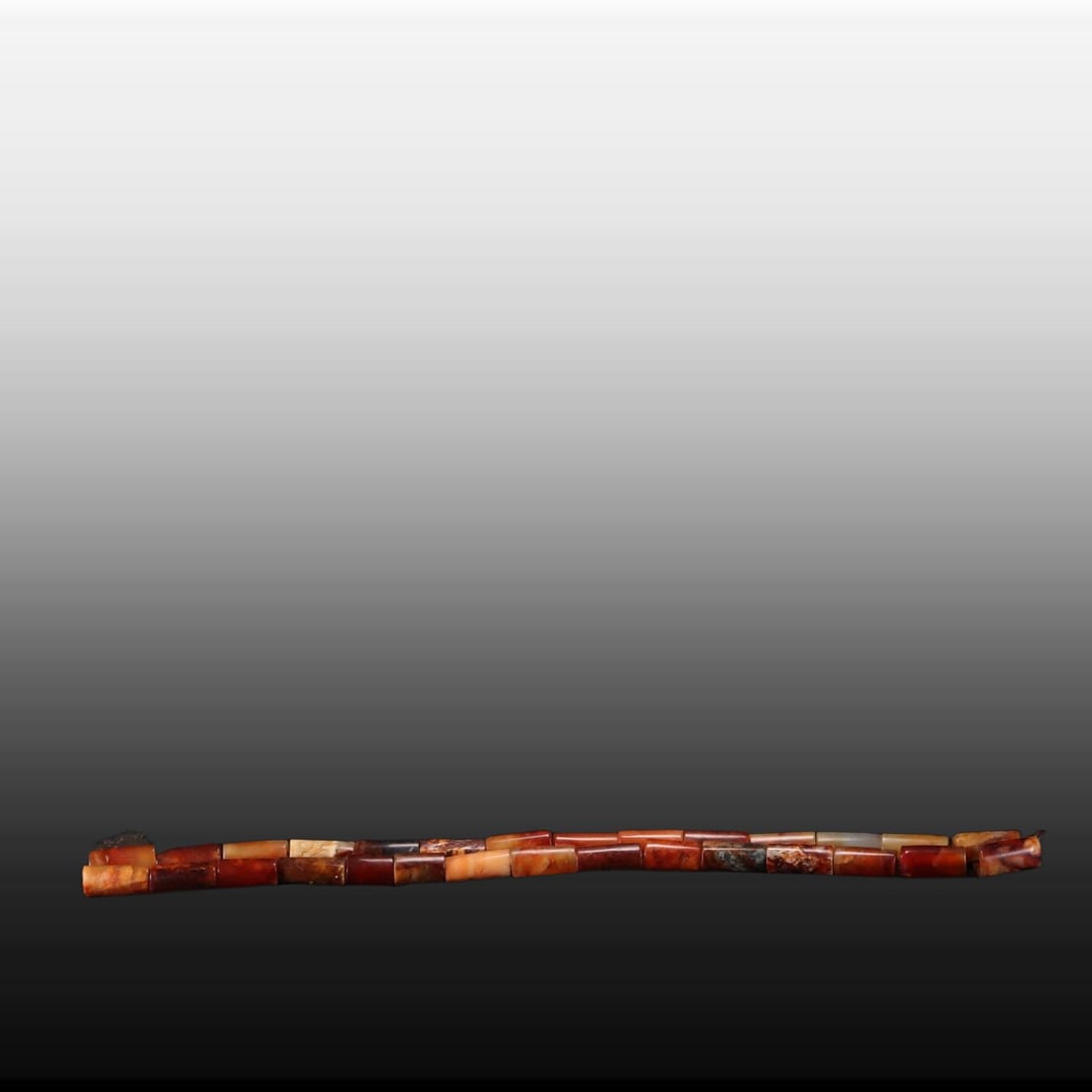 A Exquisite Gaogu Jade Necklace: A Exquisite Gaogu Jade Necklace,Ancient Time, China,Size:0.9inx0.4in,Weight:116g 高古玉链子,远古时期