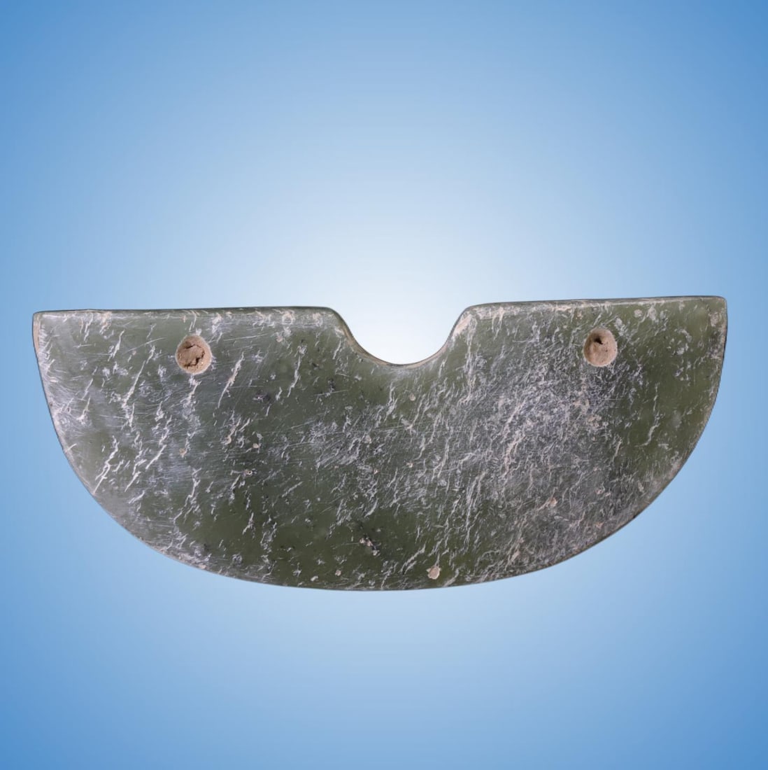 A Exquisite Gaogu Jade Ornament: A Exquisite Gaogu Jade Ornament,Ancient Time, China,Size:2.4inx1inx0.2in,Weight:15g 高古玉摆件,远古时期