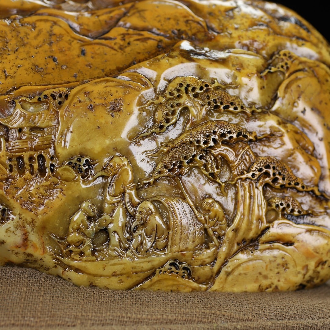 A Exquisite Shoushan Stone Landscape Pattern Ornament - 3