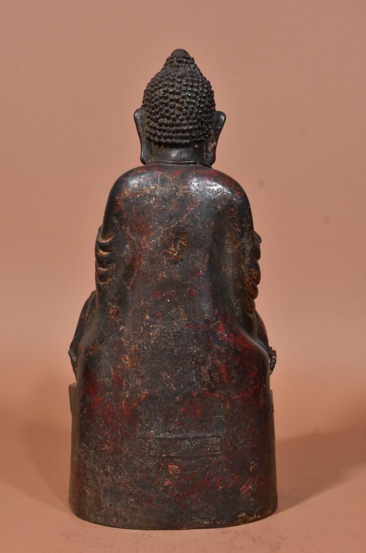A Exquisite Coppery Buddha Statue Ornament - 8