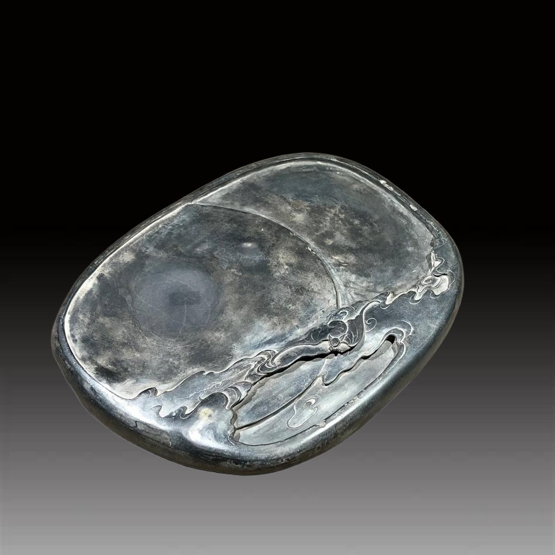 A Exquisite Auspicious Cloud and Bats Pattern Inkstone - 4