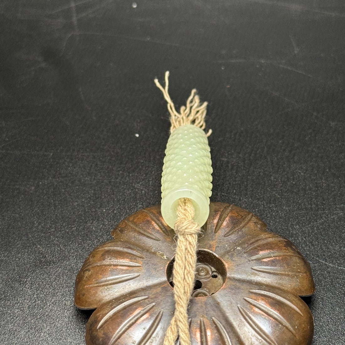 A Exquisite Hotan Jade Nail Pattern Pendant - 6