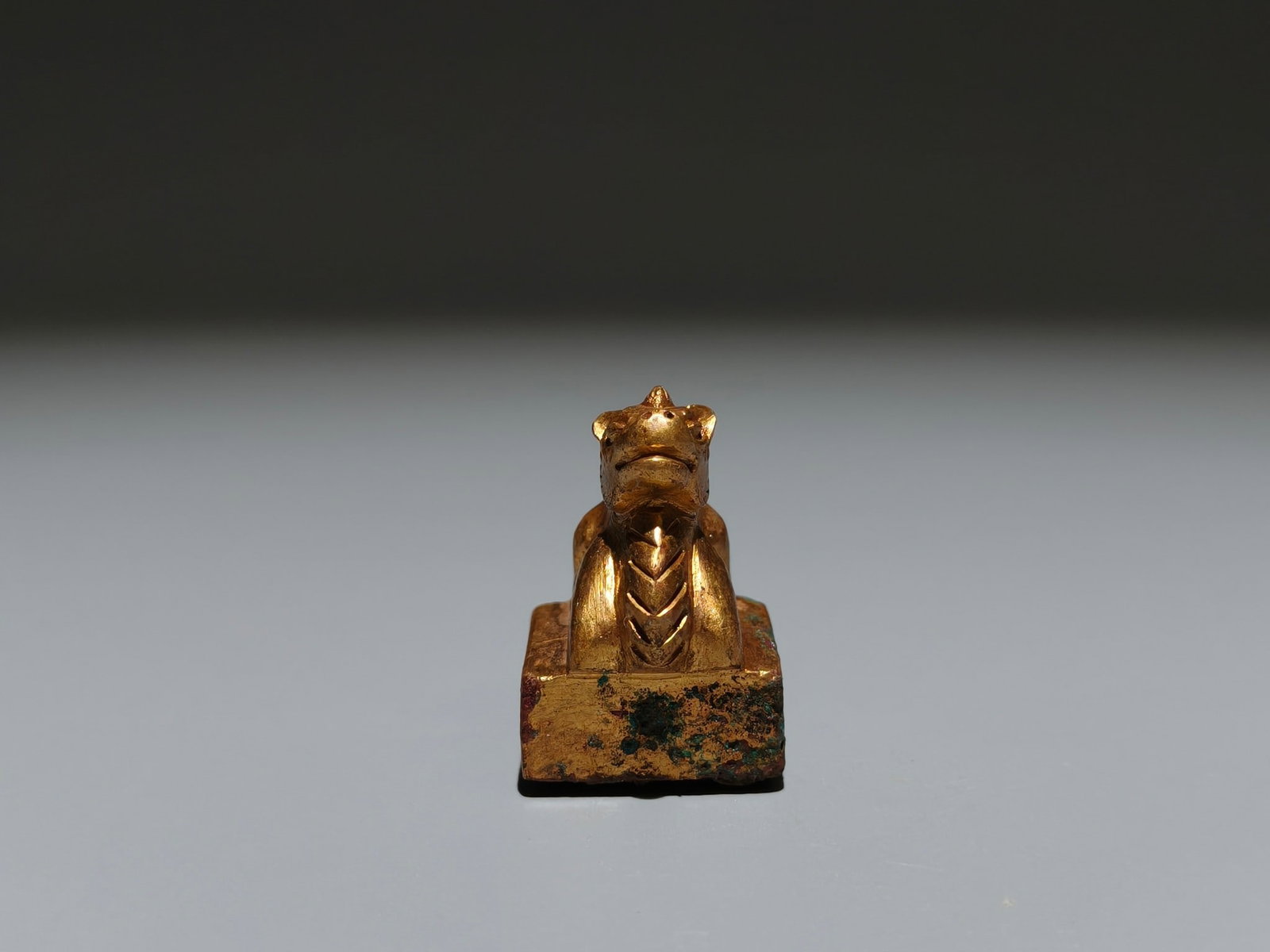 A Exquisite Gilt Bronze Camel Seal - 3