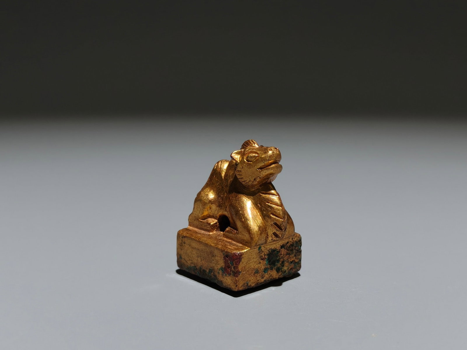 A Exquisite Gilt Bronze Camel Seal - 4