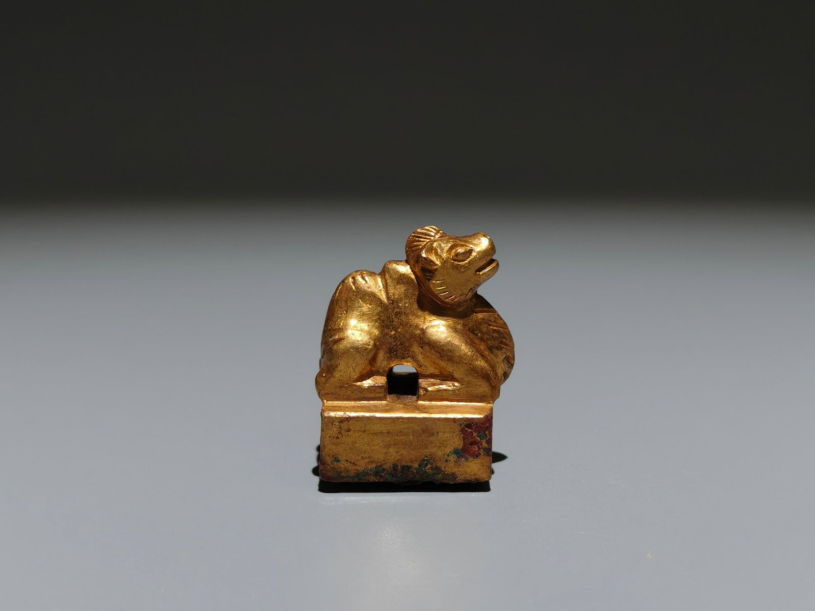 A Exquisite Gilt Bronze Camel Seal - 5
