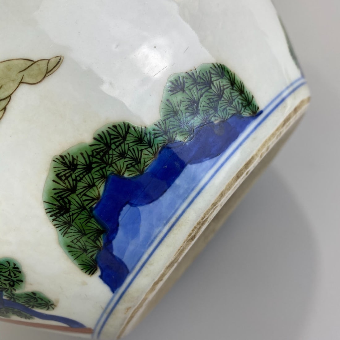 Blue and White Wucai Figures Pattern Jar - 8