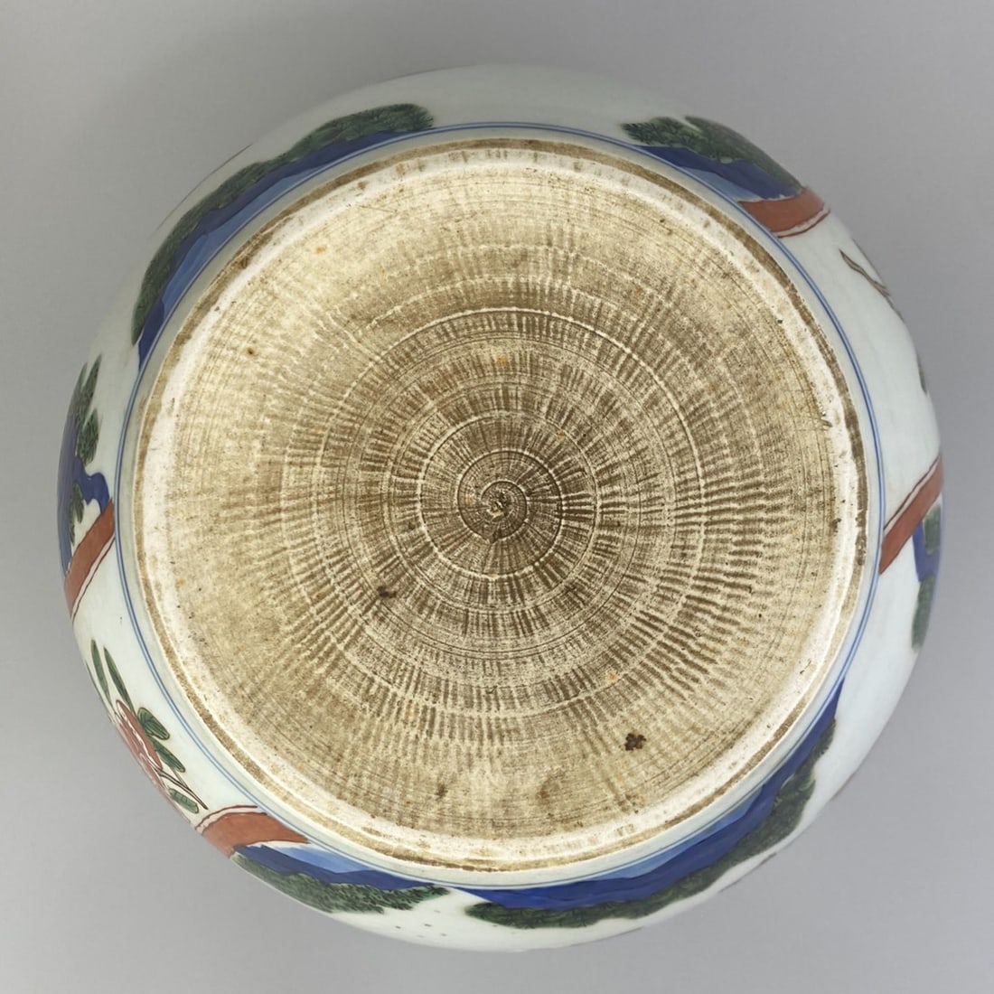 Blue and White Wucai Figures Pattern Jar - 9