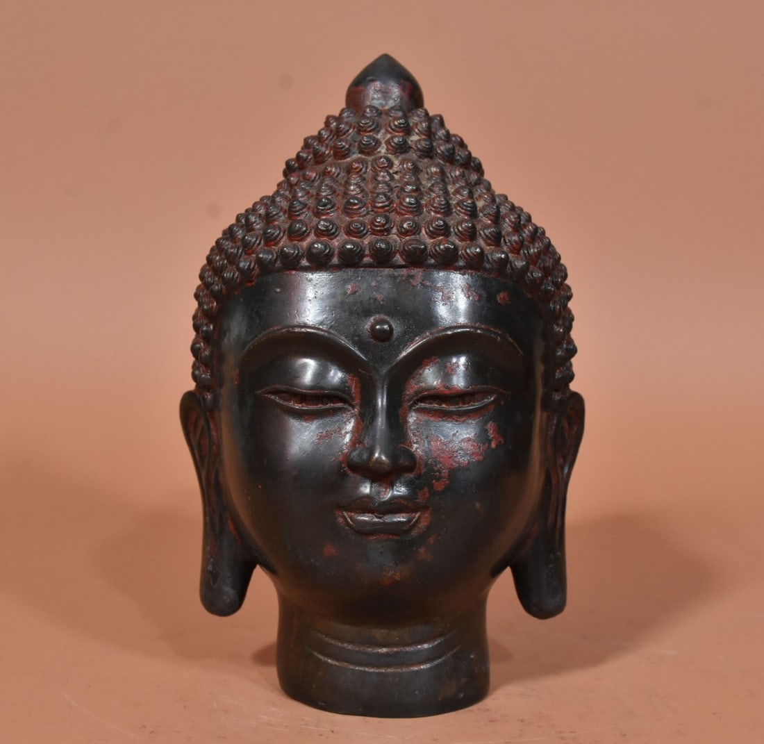 A Exquisite Coppery Buddha Head - 2