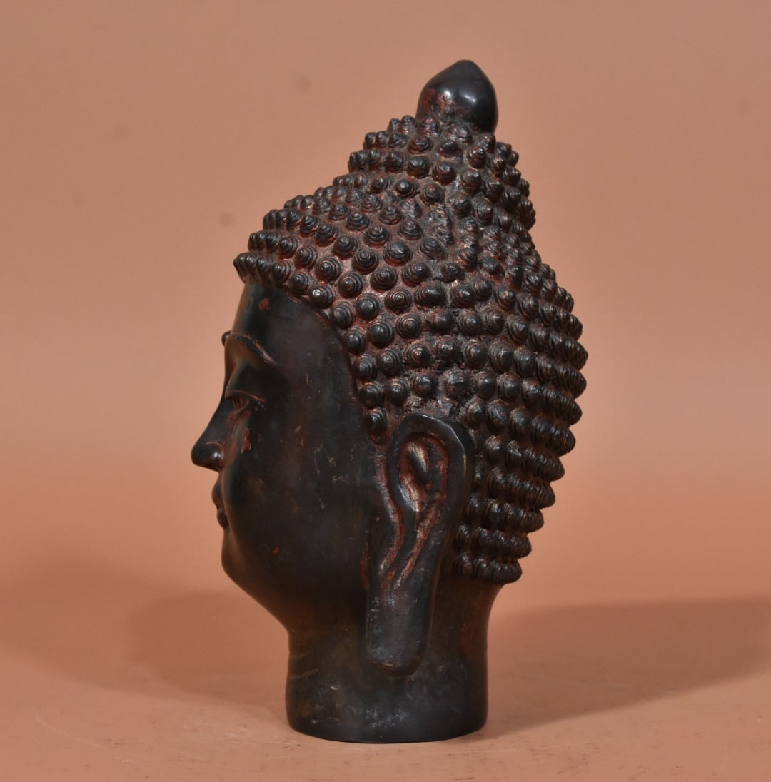 A Exquisite Coppery Buddha Head - 6