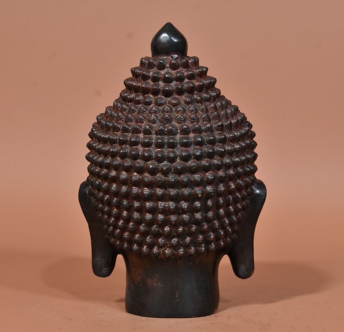 A Exquisite Coppery Buddha Head - 8